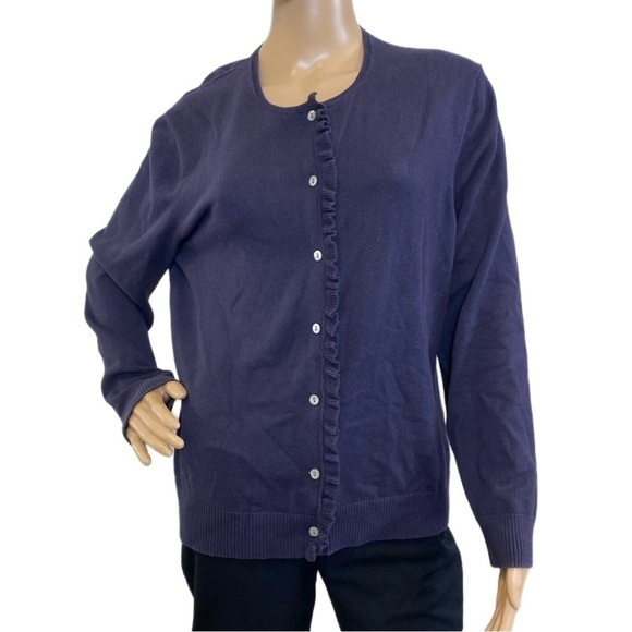 Lands End Blue Sweater Long Sleeve Size L 14-16 - Picture 1 of 5